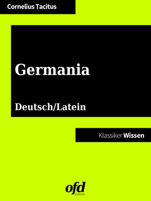 cover image of Germania--De origine et moribus Germanorum